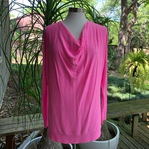 ETC Drape Front Tunic Sweater Sz M